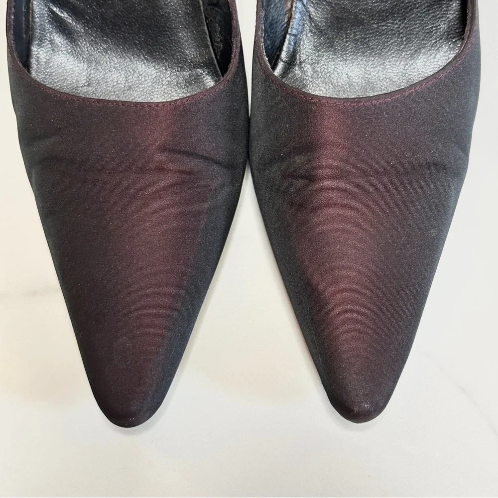 Enzo Angiolini Pump 10N Ankle Strap Pointy Toe Fabric